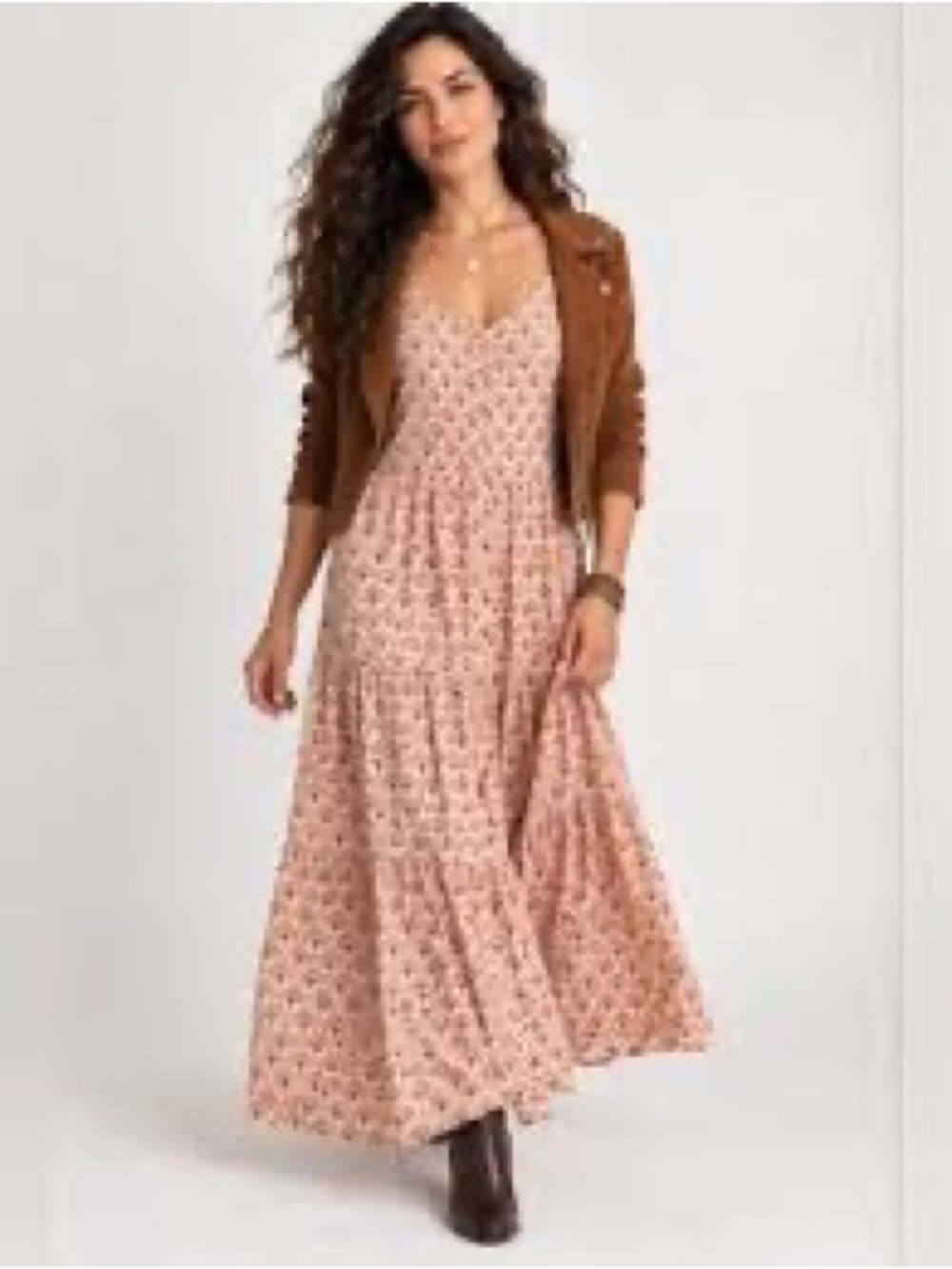Patrons of Peace Blush Pink Floral Maxi Dress